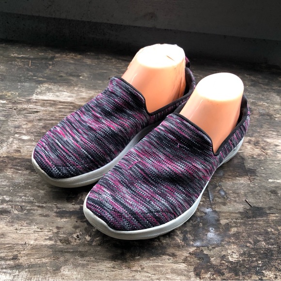 Skechers Go Walk Joy Terrific Black Pink Womens Slip On Comfort Shoes Size 9 - Picture 3 of 11